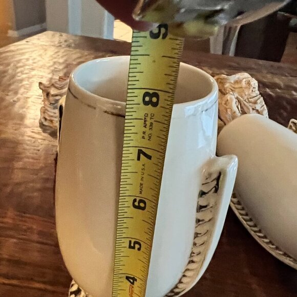 Vintage Set Of Ceramic Art Deco Style Vases With Gold Accents - Picture 3 of 12